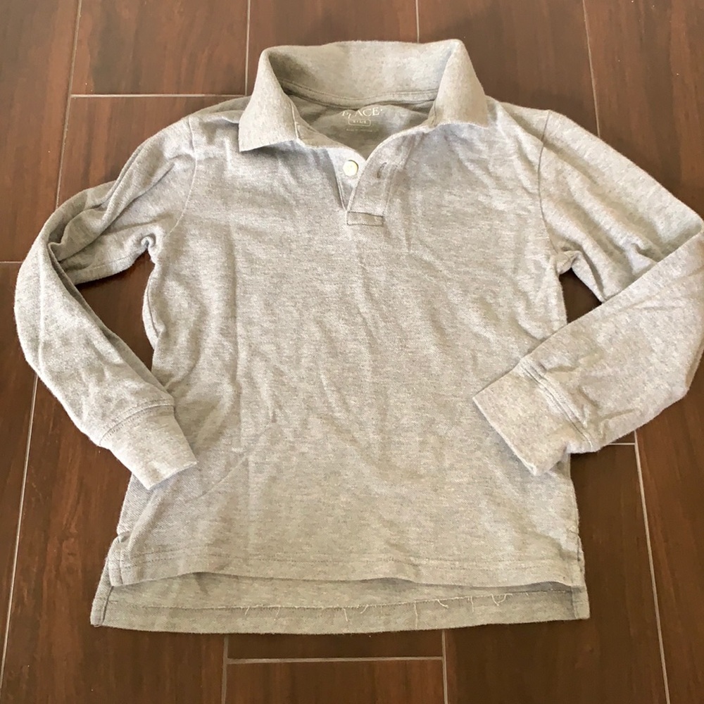 • Children’s place long sleeve polo shirt, 5/6 •